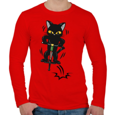 PRINTFASHION Katze - Férfi hosszú ujjú póló - Piros