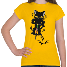 PRINTFASHION Katze - Női póló - Sárga női póló