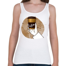 PRINTFASHION Kávé elvitelre - Női atléta - Fehér