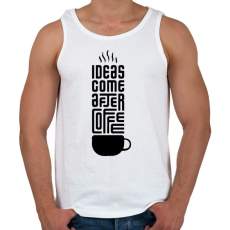 PRINTFASHION Kávé - Férfi atléta - Fehér