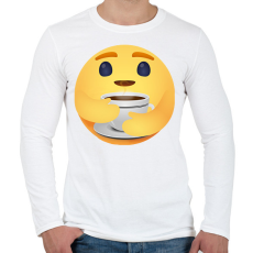 PRINTFASHION Kávé - Férfi hosszú ujjú póló - Fehér