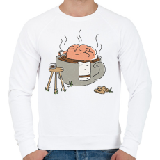 PRINTFASHION Kávé - Férfi pulóver - Fehér