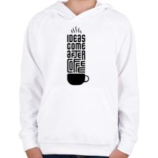 PRINTFASHION Kávé - Gyerek kapucnis pulóver - Fehér gyerek pulóver, kardigán