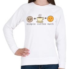 PRINTFASHION Kávé matek  - Coffee math - Női pulóver - Fehér női pulóver, kardigán