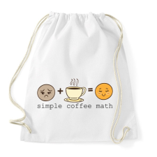 PRINTFASHION Kávé matek  - Coffee math - Sportzsák, Tornazsák - Fehér tornazsák