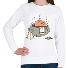 PRINTFASHION Kávé - Női pulóver - Fehér