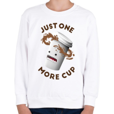 PRINTFASHION Kávé őrült - Gyerek pulóver - Fehér gyerek pulóver, kardigán