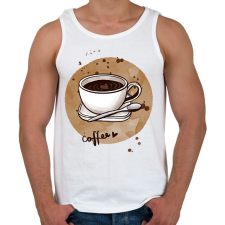 PRINTFASHION Kávé szeretettel - Férfi atléta - Fehér atléta, trikó