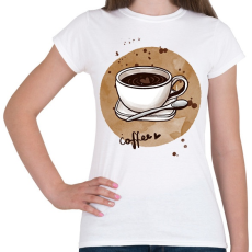 PRINTFASHION Kávé szeretettel - Női póló - Fehér