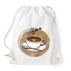 PRINTFASHION Kávé szívecskével - Sportzsák, Tornazsák - Fehér