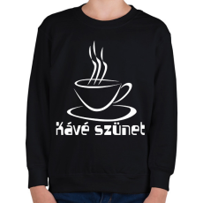 PRINTFASHION kávé szünet - Gyerek pulóver - Fekete