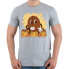 PRINTFASHION Kávébab - Férfi póló - Sport szürke