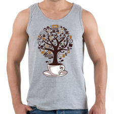 PRINTFASHION Kávéfa - Férfi atléta - Sport szürke atléta, trikó