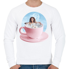 PRINTFASHION Kávéfürdő - Férfi pulóver - Fehér férfi pulóver, kardigán