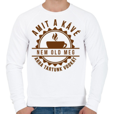 PRINTFASHION KávéLove - Férfi pulóver - Fehér