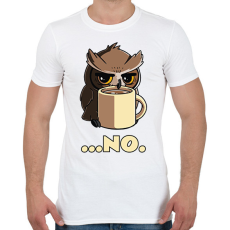 PRINTFASHION Kávés bagoly - Férfi póló - Fehér