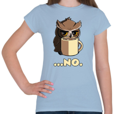 PRINTFASHION Kávés bagoly - Női póló - Világoskék női póló