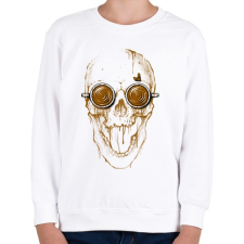 PRINTFASHION Kávés koponya - Gyerek pulóver - Fehér gyerek pulóver, kardigán