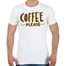 PRINTFASHION Kávét! - Férfi póló - Fehér férfi póló