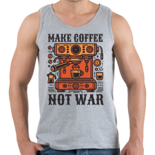 PRINTFASHION Kávét főzz, ne háborúzz! - Férfi atléta - Sport szürke atléta, trikó