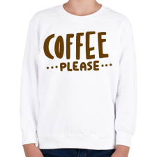 PRINTFASHION Kávét! - Gyerek pulóver - Fehér gyerek pulóver, kardigán