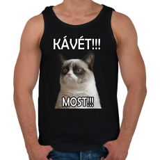 PRINTFASHION Kávét követelek! - Férfi atléta - Fekete