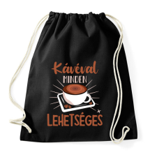 PRINTFASHION Kávéval minden lehetséges - Sportzsák, Tornazsák - Fekete tornazsák