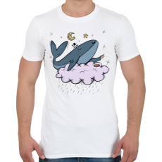 PRINTFASHION Kávézó bálna - Férfi póló - Fehér