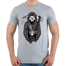 PRINTFASHION Kávézó kaszás - Férfi póló - Sport szürke