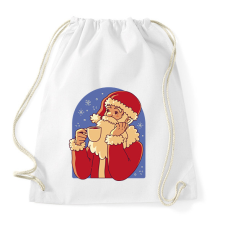 PRINTFASHION Kávézó mikulás - Sportzsák, Tornazsák - Fehér tornazsák