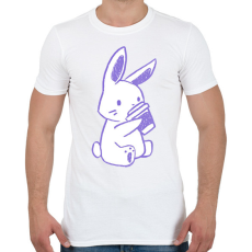 PRINTFASHION Kávézó nyuszi - Férfi póló - Fehér