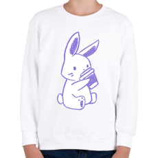 PRINTFASHION Kávézó nyuszi - Gyerek pulóver - Fehér