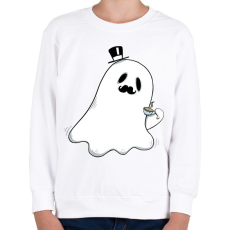 PRINTFASHION Kávézó szellem - Gyerek pulóver - Fehér