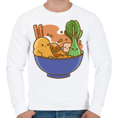 PRINTFASHION Kawaii leves - Férfi pulóver - Fehér