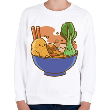 PRINTFASHION Kawaii leves - Gyerek pulóver - Fehér gyerek pulóver, kardigán
