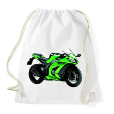 PRINTFASHION Kawasaki ninja sport motor - Sportzsák, Tornazsák - Fehér tornazsák