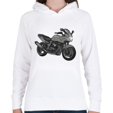 PRINTFASHION kawasaki zr7 - Női kapucnis pulóver - Fehér