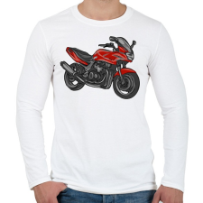 PRINTFASHION kawasaki zr7 piros - Férfi hosszú ujjú póló - Fehér férfi póló