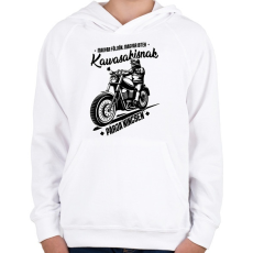 PRINTFASHION Kawasakisnak párja nincsen - Gyerek kapucnis pulóver - Fehér