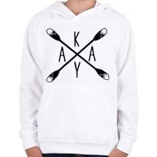 PRINTFASHION Kayak - evezőkkel - Gyerek kapucnis pulóver - Fehér