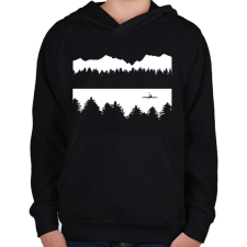 PRINTFASHION Kayak - Gyerek kapucnis pulóver - Fekete gyerek pulóver, kardigán