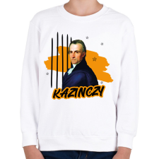 PRINTFASHION Kazinczy Ferenc - Gyerek pulóver - Fehér gyerek pulóver, kardigán