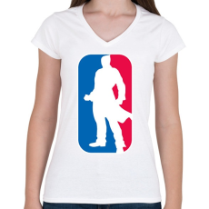 PRINTFASHION Kazuya Mishima - Női V-nyakú póló - Fehér