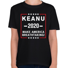 PRINTFASHION Keanu - Gyerek póló - Fekete gyerek póló