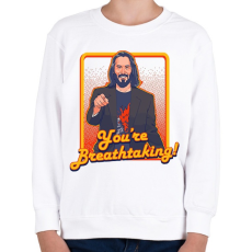 PRINTFASHION Keanu Reeves - Gyerek pulóver - Fehér