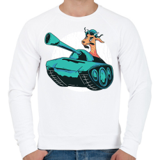 PRINTFASHION Kecske tankban - Férfi pulóver - Fehér