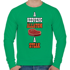 PRINTFASHION Kedvenc állatom - Férfi pulóver - Zöld férfi pulóver, kardigán