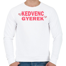 PRINTFASHION Kedvenc gyerek! - Férfi pulóver - Fehér
