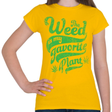 PRINTFASHION Kedvenc gyomom - Női póló - Sárga női póló