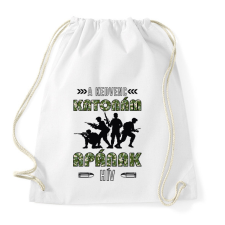 PRINTFASHION Kedvenc katonám - Apa - Sportzsák, Tornazsák - Fehér tornazsák